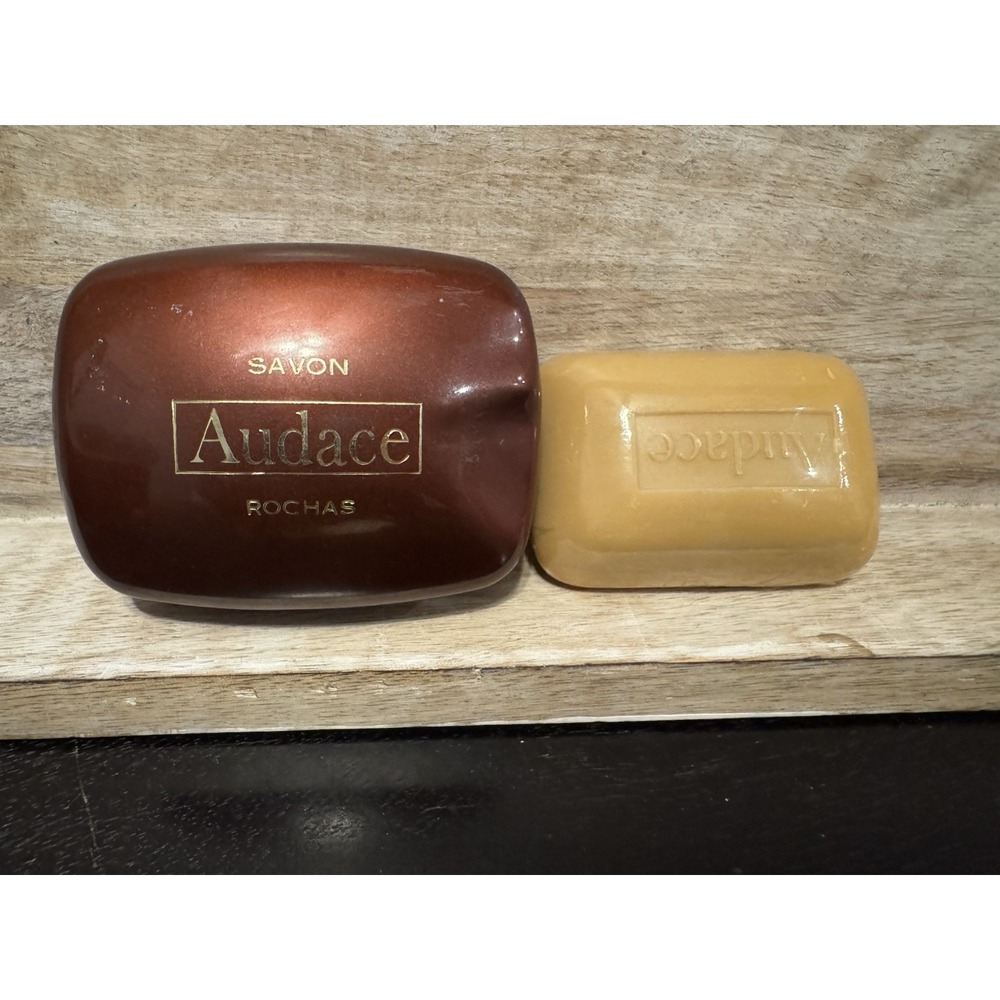 Savon Audace Rochas Bar Soap With Travel Case 2.8oz‎ France Sealed